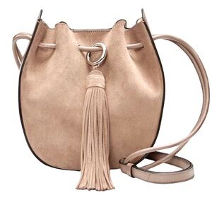 Rebecca Minkoff Lulu Crossbody Tan Suede Leather